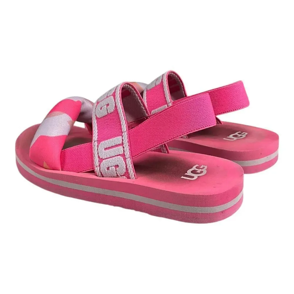 UGG Kids Zuma Sling Sandals Size 13K Pink Camo Pop Excellent Condition Summer